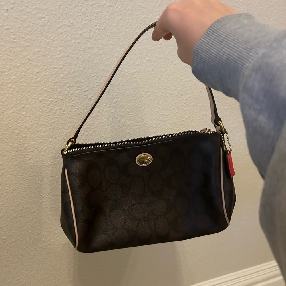 Coach Black and Brown Shoulder Bag